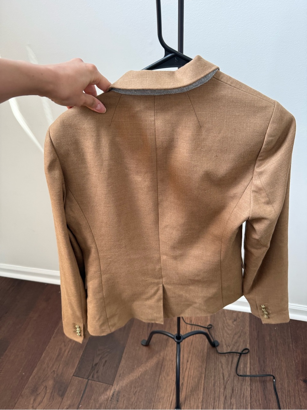 J. Crew Camel Blazer with Stripe Lining - Picture 3 of 3